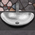 Hand Hammered Aluminum 19 inch Harbor Oval Vessel Bathroom Sink - Nickel